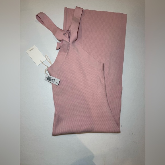 NWT Aritzia Wilfred Womens Cayenne Knit Halter Poetic Pink MIDI Dress Small $168 - Picture 4 of 9